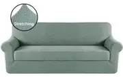2 Pieces Stretch Sofa Covers (Base Cover and Seat Cushion Covers) Slip Covers Couch Covers for 1/2/3 Seater - Sage