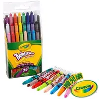 在飛比找PChome24h購物優惠-美國crayola 迷你旋轉24色蠟筆-經典色