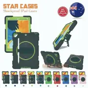 For iPad 56789 10 Pro11 12.9 2024 Heavy Duty Stand Rugged Case Kids Cover Strap