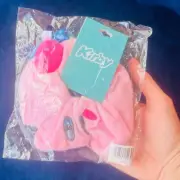 Kirby Hair Accessories Scrunchies NEW SEALED Plush Pink Nintendo OFFICIAL Cute