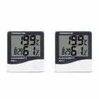 LCD Digital With Clock Humidity Meter Temperature Meter Hygrometer Thermometer