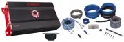 Crunch DR-3725.1D 3725 Watt Car Stereo Mono Amplifier Class D 1-Ohm+Amp Kit