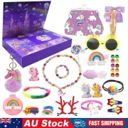 Kids Girls Unicorn Christmas Advent Calendar Toys DIY Doll Countdown Xmas Gift