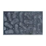 Solemate Metallic Silver Thongs 45x75cm Stylish Outdoor Front Doormat