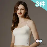 在飛比找momo購物網優惠-【RIESURE】3件組 百搭涼感細肩修身bra內衣