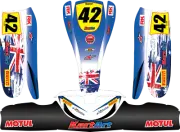 Arrow X5 full custom KART ART sticker kit AUSSIE PRIDE STYLE / graphics decals