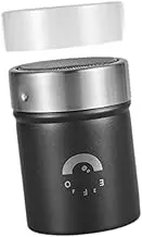 Metal Flour Sifter with Lid, Sugar Dredger, Chocolate Shaker for Cooking, Black