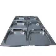 LCE Gastronorm GN Pan Half Size 1/2 GN Pans 40mm (Pack of 6)