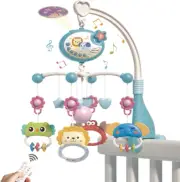 Baby Crib Mobile with Remote Control, Star Projector Timing Function, Musical Mo