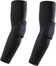 Elbow Pads, Basketball Shooter Sleeves, Collision Avoidance Hex Padded Elbow for Volleyball Football Baseball Cycling
