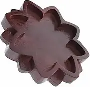 HAMPPLIES Shaped Crystal Tray Decorative Wooden Trinket Storage Tray for Bracelets Beads and Accessories Multi Use Stone Display Plate for Home and present Giving