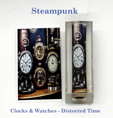 Warpdrive Wonder: Steampunk-Clocks and Watches-Distorted Time Resin Pen Blank
