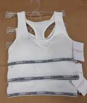 Calvin Klein Modern Racerback Bralette For Young Girls Size M(7/8) White 3 pack
