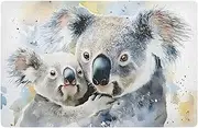 YMXFXP Koala Cute Watercolor Door mat Funny Cute Front Doormat for Indoor Outdoor Entrance Low Profile Non-Slip Floor Mats Home Decoration 20” x 32”