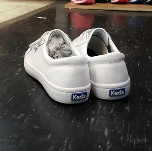 Keds 魔鬼氈 白色 全白 皮革 基本款 小白鞋 修長 韓版 藍標 防水 復古