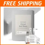Light Gray Organic Grounding Sheet for King Bed with Conductive Silver Fiber