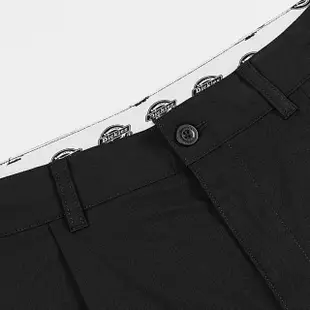 【Dickies】男款黑色打摺設計寬鬆直筒休閒七分褲｜DK011581BLK