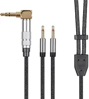 Monolith Dual 2.5mm to 3.5mm Headphone Cable - 6 Feet - Black with Braided Auxiliary Audio Cord Works with M1060, M1060C, M565, M565C