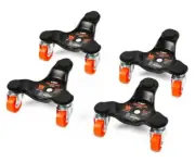 WEN DL6165 6-inch 165-lb Capacity Furniture Moving Tri-Dollies Chariots 4-Pack