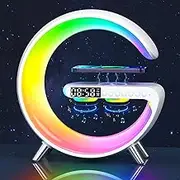 Dysokan Sound Machine Wake Up Light - Light Alarm Clock with 15W Wireless Charger Smart Gradual Sunrise Alarm Clock Lamp Night Light for Baby Kids Adults Sleeping