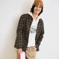 在飛比找momo購物網優惠-【OB 嚴選】毛尼格紋口袋設計男仕短大衣 《KL1495》