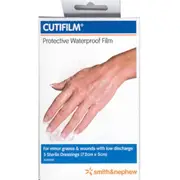 Cutifilm Protective Waterproof Film 7.2cm x 5cm 5 Pack by Smith & Nephew