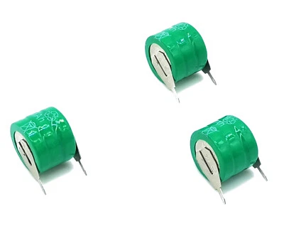3pcs Ni-MH Button Battery 3.6V 20MAH For PLC CNC Chip Data Backup power supply