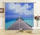3D Blue sky 3 Blockout Photo Curtain Printing Curtains Drapes Fabric Window AU