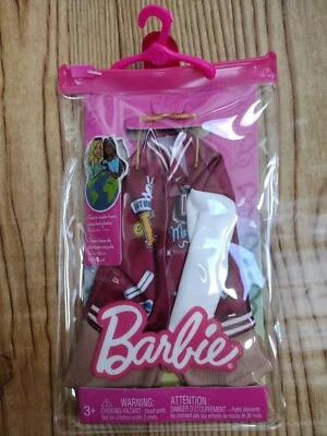 Barbie Ken Fashion Set Varsity Jacket Shorts Sunglasses Accessories Pack NEW