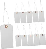 SOESFOUFU 100PCS Blank Clothing Tags with Wire Ties Versatile Paper Labels for Apparel Shoes Bags for Efficient Product Labeling and Organization Retail Environments