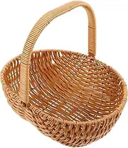 Hohopeti Woven Flower Basket with Handle Rustic Storage for Weddings Home Decor for Flower Girl Baskets Party Favors Centrepieces Small
