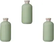 SOLUSTRE 3Pcs 500ML Plastic Bottles with Flip Cap Empty Squeeze Bottles Refillable Travel Bottles Green Squeeze Lotion Containers for Creams Lotion Shampoo