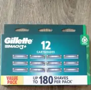 Gillette Mach3+ Blades 12 Pack