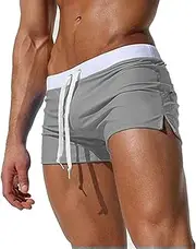[Generic] Men's Quick Dry Lightweight Breathable Gym Shorts Running Training and Jogging Short Pants Draw-String Casual swimming trunks