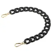 15 Inch Acrylic Chain Purse Strap Replacement Luxury Handbag Strap, Black