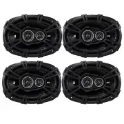 4 x Kicker D-Series 6x9" 360W 3-Way Car Audio Coaxial Speakers (2 Pairs)