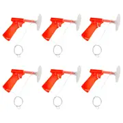 6PK MDI The Fly Assassin Novelty Fly Swatter Gun Insect Blaster 12.5x11.5cm Red
