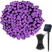 Catzon Solar Christmas Lights 72ft 200 LED 8 Modes Solar String Lights Waterproof-Purple