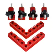 ENJOYWOOD 6PCS Woodworking Upgrade Right Angle Positioning Clamp Precision 90 Degree Clamping Square L-Shaped Auxiliary