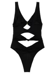 [Elisabetta Franchi] Elisabetta Franchi-Knot One-Piece Swimsuit Beachwear Nero-Donna 44IT Black