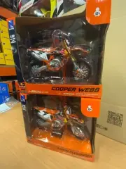 NewRay PLESSINGER & WEBB FACTORY KTM’S 1:12 Die-Cast Motocross MX Toy Model Bike