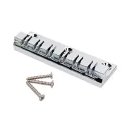 12 String Metal Fixed Hardtail Saddle Bridge Top Load Guitar Tailpiece Chrome