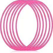 6 Pcs Exercise Hoop Detachable Adjustable Plastic Toy Playground Toys Colored Hoop Circles for Teens Games Gymnastics Dog Agility Equipment Party Decor