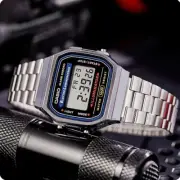 Casio watch silver watch menLED digital Waterproof Quartz men watch Sport