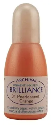 Tsukineko BRILLIANCE REFILL 20ML 031 pearlescent orange Reinker Ink