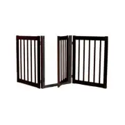 Dynamic Accents - 32 Inch 3 Panel Walk-Through Free Standing EZ Gate - Black