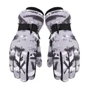 Winter Waterproof Ski Touchscreen Windproof Warm Cold Weather Gloves For Men Women-Grey