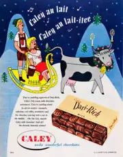 Christmas Advertisement Caley Daririch Assorted Milk Chocolates 1950s era Photo
