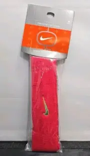 2001 Vintage Nike Headband Red with Green Nike Swoosh Logo Sweatband AC9055 601