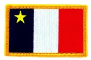 Patch Embroidered Patch Flag Acadian Acadia Flag Thermoadhesive Canada